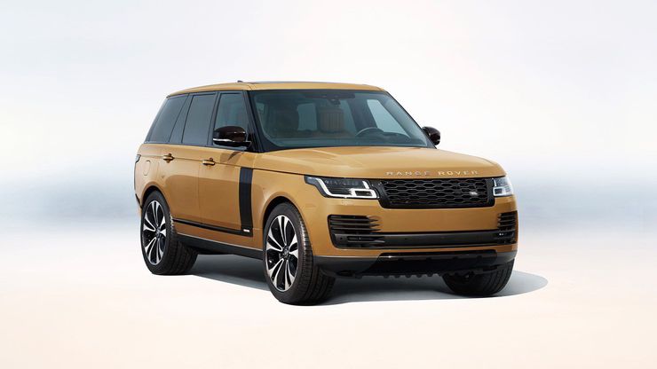 Range Rover Fifty в легендарном цвете Bahama Gold.